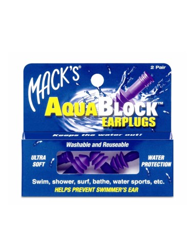 Macks Soft Silicone Aquablock Tampons 2Pairs