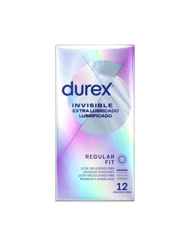 Durex Invisible Extra Lubricados 12 Preservativos