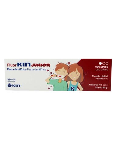 Kin Fluor Pasta dentífrica Junior Sabor Cola 75ml