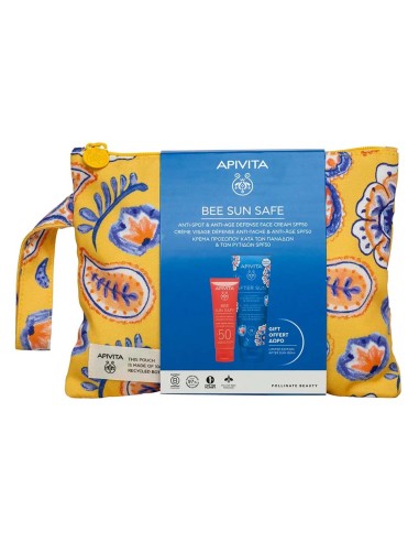 Apivita Pack Bee Sun Safe Crema Facial Antiedad y Antimanchas SPF50