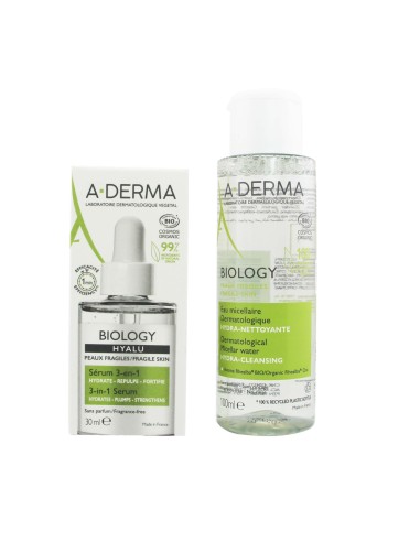 A-Derma Biology Hyalu Serum 30ml y Biology Agua Micelar 100ml