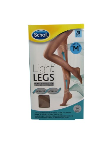 Scholl Light Legs Medias de compresión 20Den Carne Medium