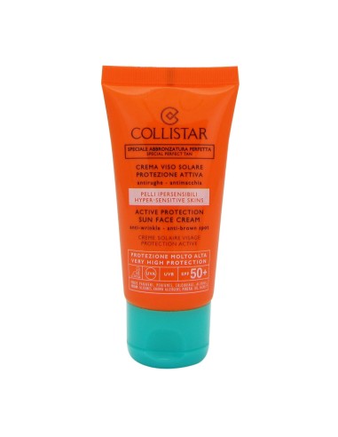 Collistar Special Perfect Tan Crema Solar Facial Protección Activa FPS50 + 50ml