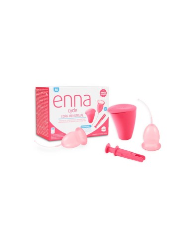 Enna Cycle Copa Menstrual Talla M 2 Unidades + Estuche Esterilizador + Aplicador