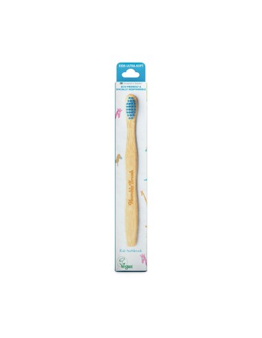 Cepillo de dientes infantil de bambú azul ultra suave The Humble Co.