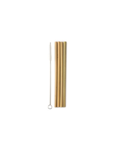 The Humble Co. 4 Pajas de bambú + 1 cepillo