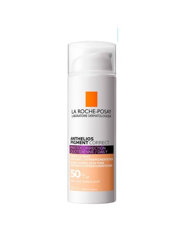 La Roche Posay Anthelios Pigment Correct crema de día con color SPF50 tono claro 50ml