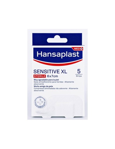 Hansaplast Sensitive XL Sterile 6x7cm 5 piezas