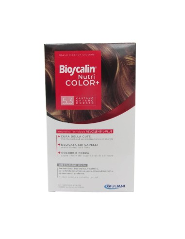 Tinte permanente Bioscalin Nutricolor 5.3 Marrón dorado claro