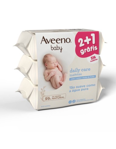 Aveeno Baby Pack Daily Care Toallitas 3x 72 Unidades