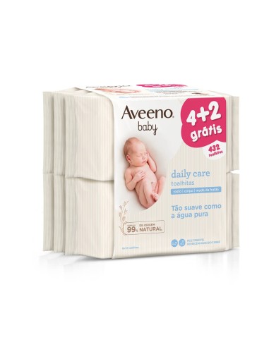 Aveeno Baby Pack Daily Care Toallitas 6x 72 Unidades