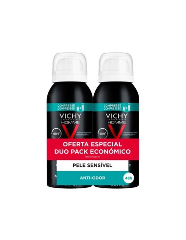 Vichy Homme Duo Desodorante Tolerancia Óptima 48h 0% Alcohol 100ml