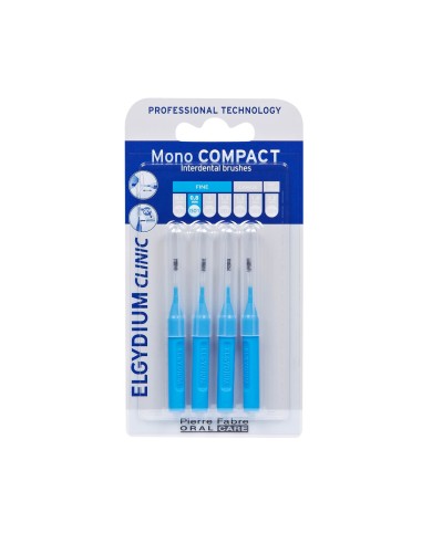 Elgydium Clinic Mono Compact Azul (ISO 1 0,8mm) Cepillos Interdentales