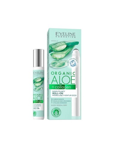 Eveline Cosmetics Organic Aloe and Collagen Roll-On Contorno de Ojos 15ml