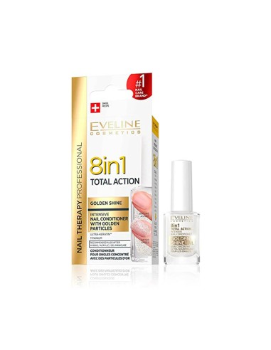 Eveline Cosmetics Acondicionador de Uñas 8en1 Brillo Dorado 12ml
