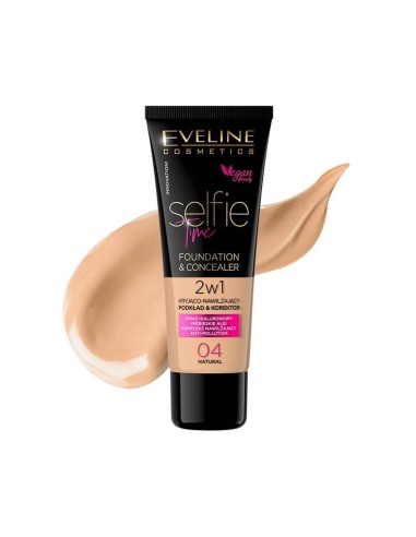 Eveline Cosmetics Selfie Time Foundation and Concealer 2in1 04 Natural30ml