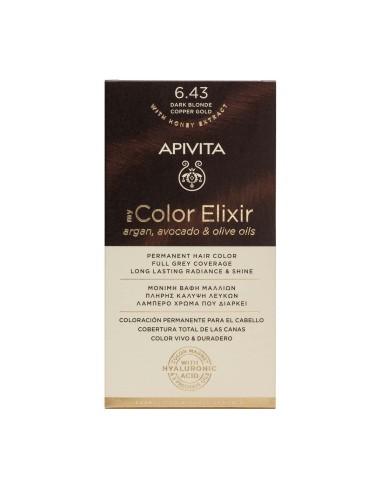 Apivita My Color Elixir 6.43 Rubio Oscuro Cobrizo Dorado