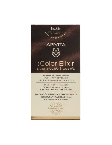 Apivita My Color Elixir 6.35 Rubio Oscuro Dorado Acajou